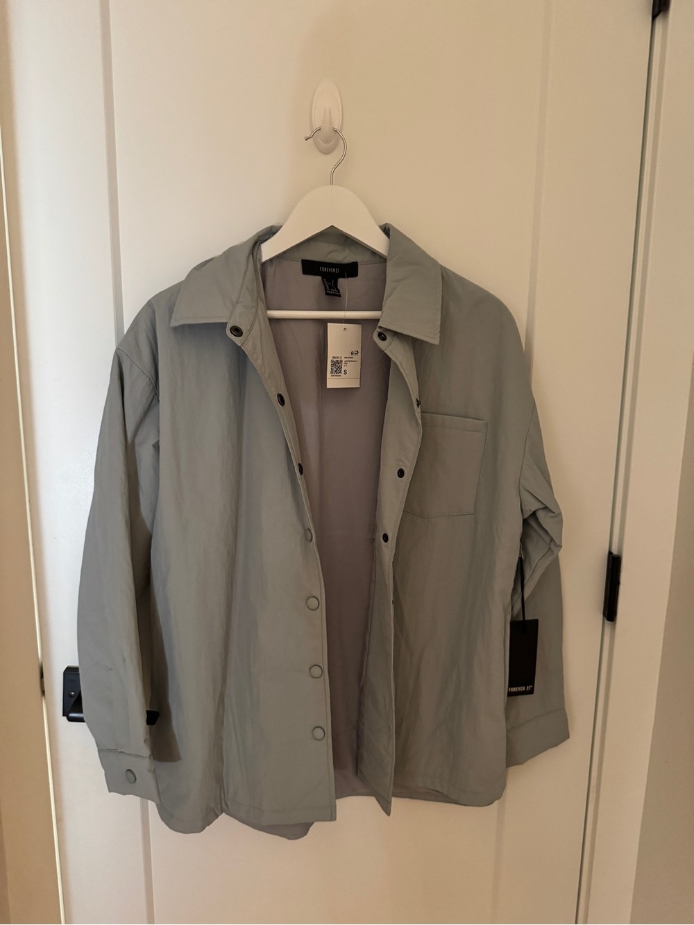 Forever 21 Light Gray Utility Jacket